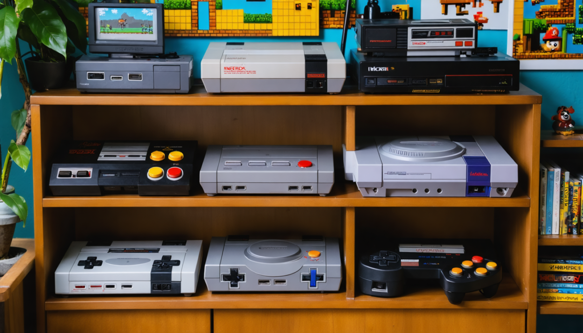 découvrez notre sélection des consoles incontournables pour les passionnés de rétro gaming et revivez les meilleurs jeux vidéo d'antan.